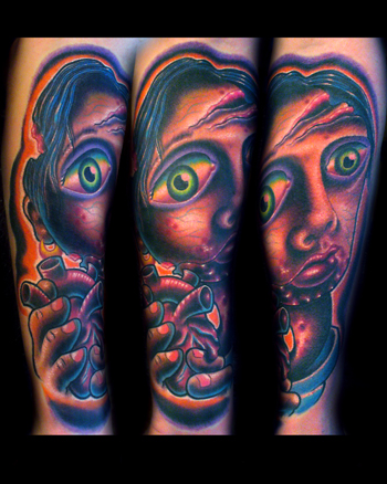 Tattoos - Josh Woods - Creepy zombie girl
